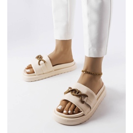 Beige platformsrutsjebaner fra Frédérique 1