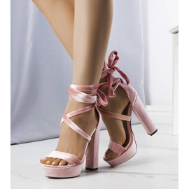 PA1 Pink høje sandaler med snøre fra Dax lyserød 2