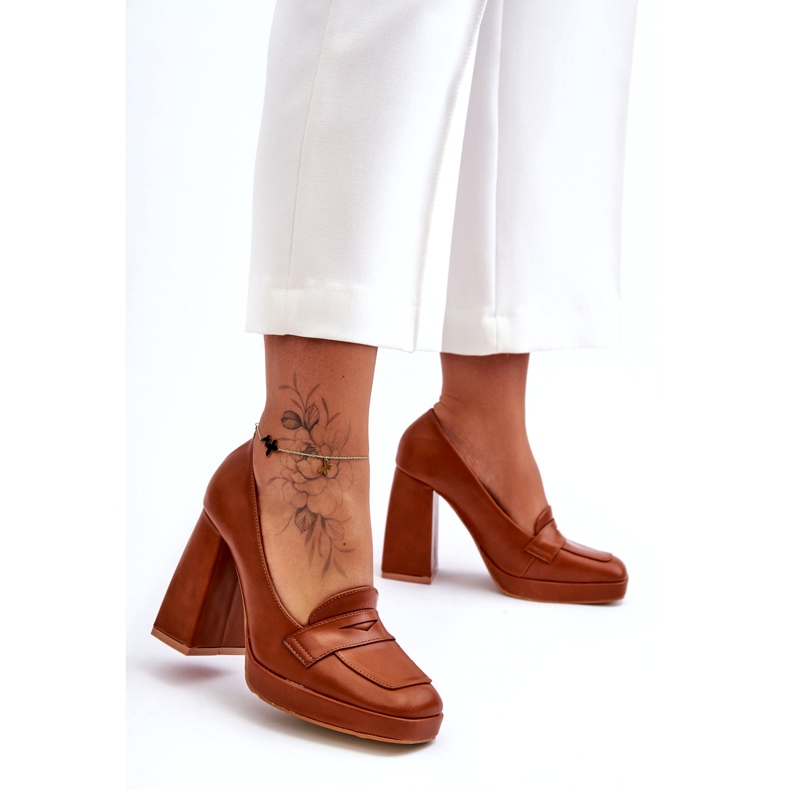 Sweet Shoes Camel Alisa højhælede pumper brun 4