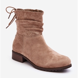 Evento Dame Ruskind Flade Støvler Beige Keresa 1
