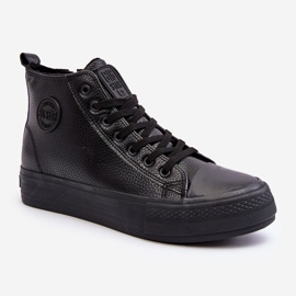 Herre isolerede høj-top sneakers med lynlås Black Big Star sort 1