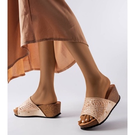 Beige rhinestone sandaler fra Guymon 2