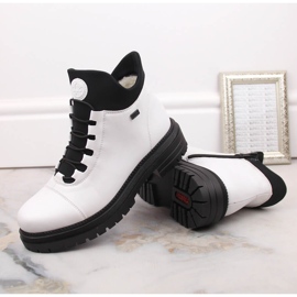 Vandtætte, komfortable, isolerede ankelstøvler til kvinder, hvide, Rieker Tex Y3163-80 6