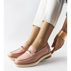 Inna Orlanda pink læder loafers til kvinder lyserød 2