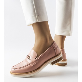 Inna Orlanda pink læder loafers til kvinder lyserød 3