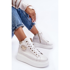 Høj lynlås sneakers til kvinder Lemar Hvid Katerin 2