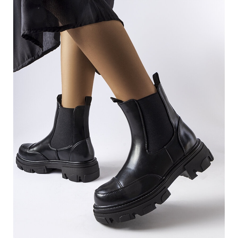 Inna Albany sorte slip-on støvler 1