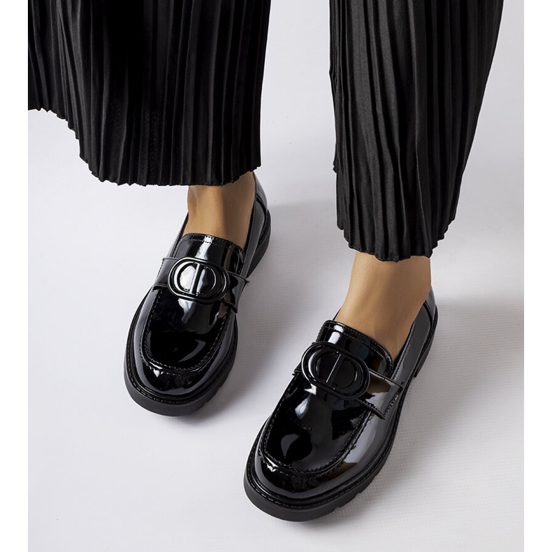 Inna Scranton sorte patent loafers 1