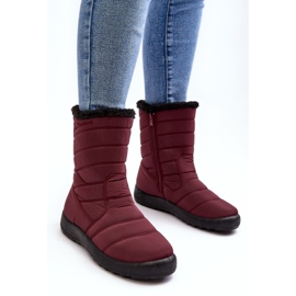 PE1 Høje isolerede snestøvler til kvinder Burgundy Luxina rød 7