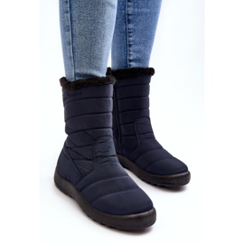 PE1 Høje isolerede snestøvler til kvinder Marineblå Luxina 4