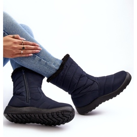 PE1 Høje isolerede snestøvler til kvinder Marineblå Luxina 5