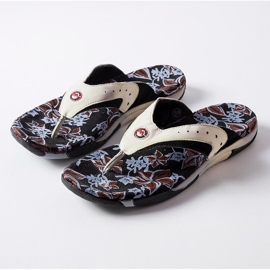 Suoma sorte tekstil flip-flops med blomster 1