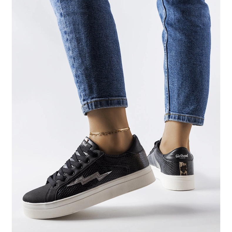 Vernadeau sorte slangeskind imiterede sneakers 1