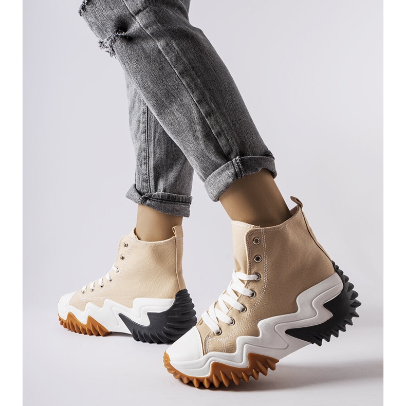 Beige chunky sål sneakers fra Toro 1