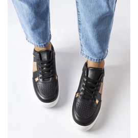 Sorte og guld sportssneakers fra Parma 1