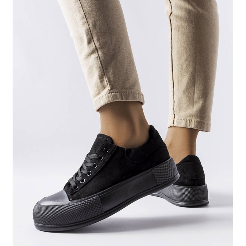 BM Sorte platformssneakers fra Agathe 2