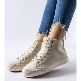 Beige isolerede sneakers Big Star MM274018 1
