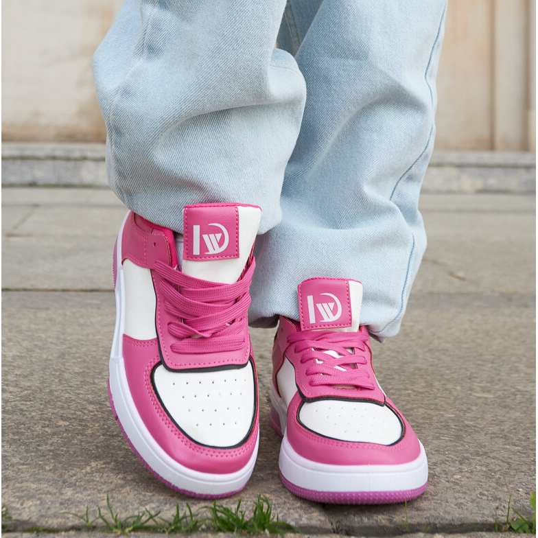 Inna Hvide og lilla Barrette TA-503 Fuchsia sneakers 1
