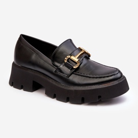 Dame loafers med dekoration Sort Peuria 1