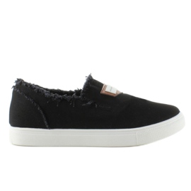 Slip-on denim med NB22 sort patch 1