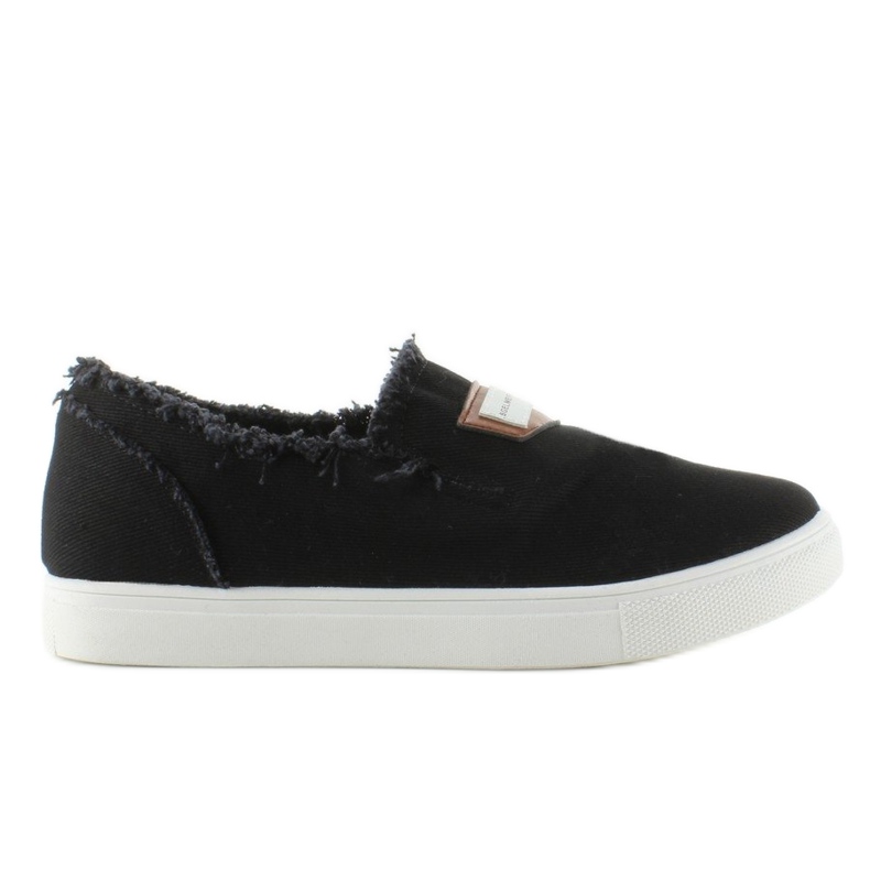 Slip-on denim med NB22 sort patch 1