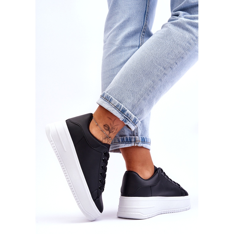 Klassiske sportssko til kvinder sort og hvid 2