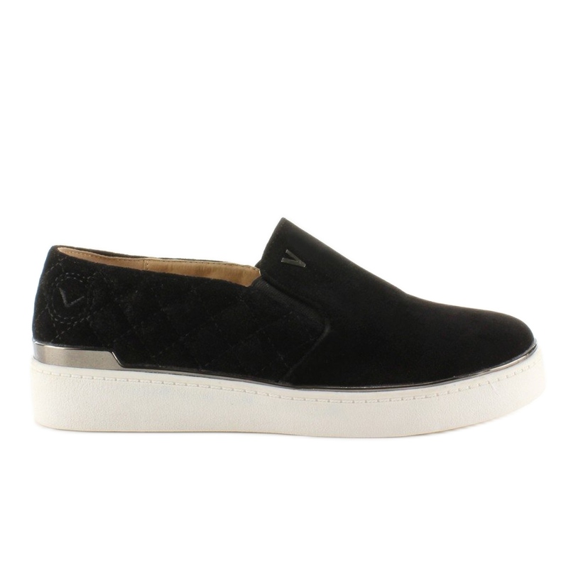 Slip-on sneakers i ruskind 7103 Sort 2