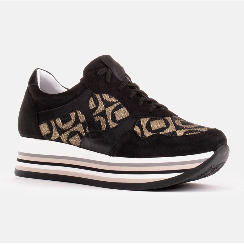 Marco Shoes Sneakers med en tyk sål af naturligt ruskind 2228P-1285-041-001-1 sort 1
