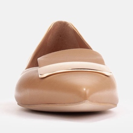 Marco Shoes Ballerinas med en dekorativ tunge beige brun 2