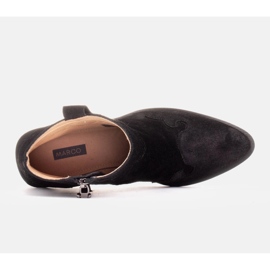 Marco Shoes Elegante ankelstøvler i læder med lave hæle sort 6