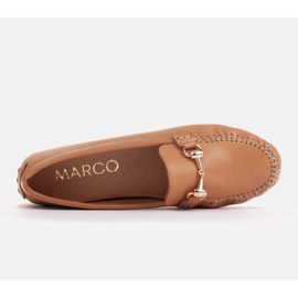 Marco Shoes Loafers med gylden ornament beige 7
