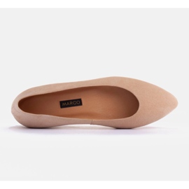 Marco Shoes Blødt ruskindsballet beige 2