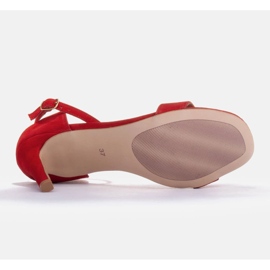 Marco Shoes Elegante sandaler lavet af naturligt ruskind rød 3