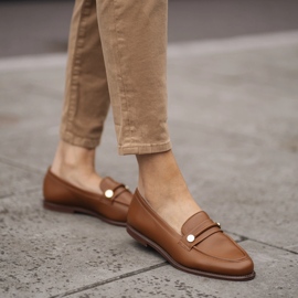 Marco Shoes Læder loafers og mokkasiner brun 6