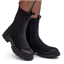PE1 Chelsea-støvler til kvinder med lynlås, Black Samil sort 8