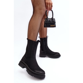 PE1 Chelsea-støvler til kvinder med lynlås, Black Samil sort 5