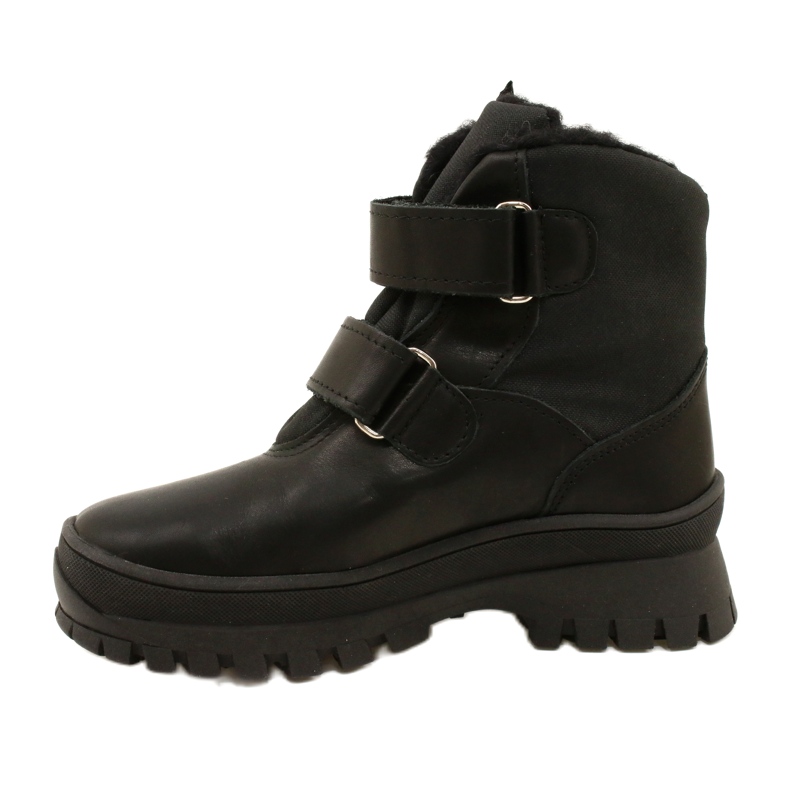 Læder Snow Boots Vandtæt støvler Te-Por Mazurek 1351-Pited Heart sort 2