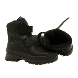 Læder Snow Boots Vandtæt støvler Te-Por Mazurek 1351-Pited Heart sort 5