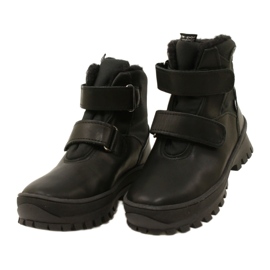 Læder Snow Boots Vandtæt støvler Te-Por Mazurek 1351-Pited Heart sort 3