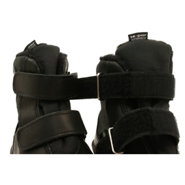 Læder Snow Boots Vandtæt støvler Te-Por Mazurek 1351-Pited Heart sort 6