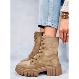 Kelis Khaki snørestøvler beige 2