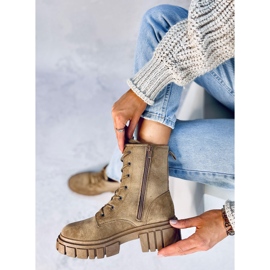 Kelis Khaki snørestøvler beige 1