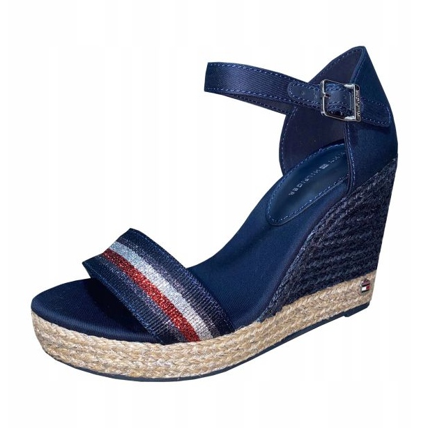 Tommy Hilfiger Grosgrain højkilet sandal FW0FW05254 blå 1