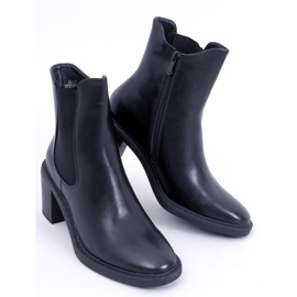 Klassiske Clea Black højhælede støvler sort 4
