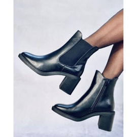 Klassiske Clea Black højhælede støvler sort 5
