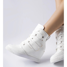 Hvide Pantaleone wedge sneakers 1