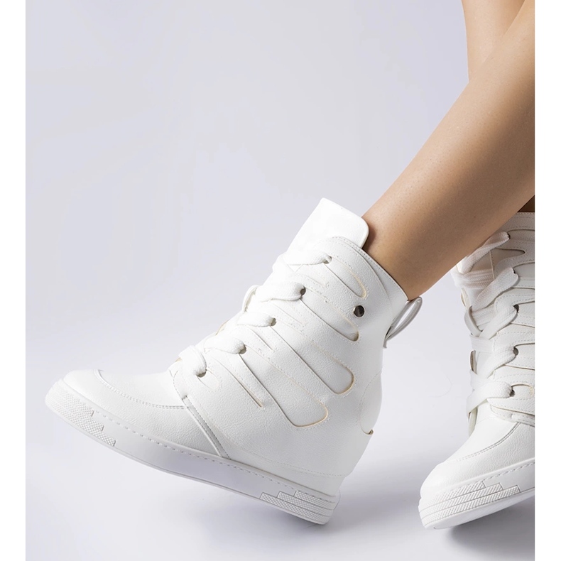 Hvide Pantaleone wedge sneakers 1