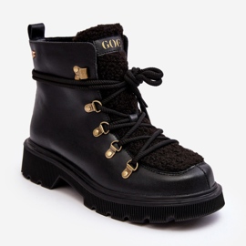 Læder Dame Trapper Støvler GOE MM2N4082 Sort 2
