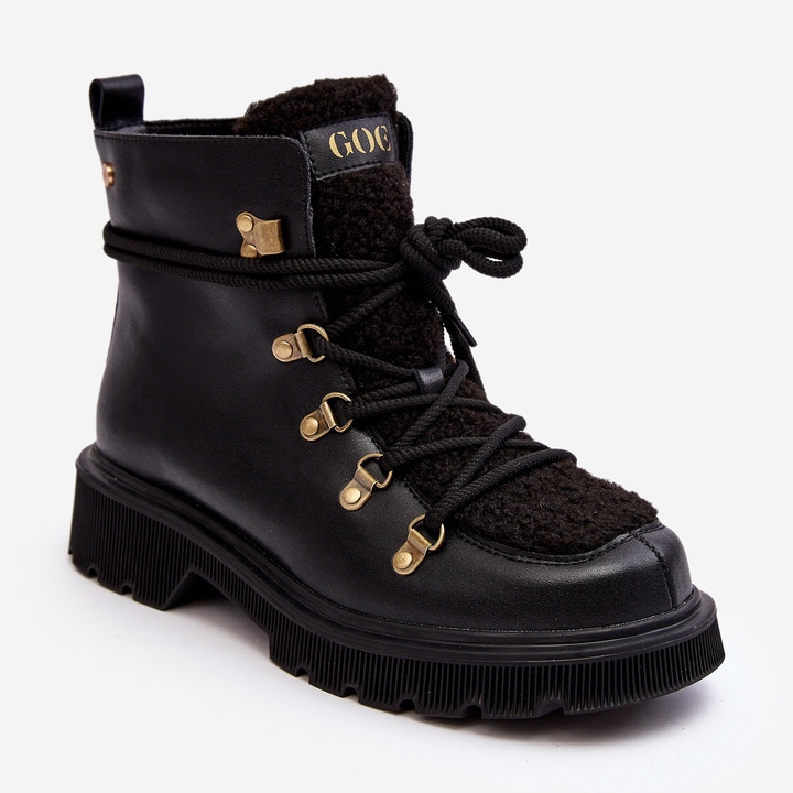 Læder Dame Trapper Støvler GOE MM2N4082 Sort 2