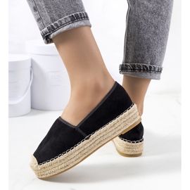 Sorte Capelle gennembrudte espadriller 2